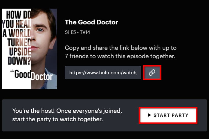 Hulu Get Watch Party Link